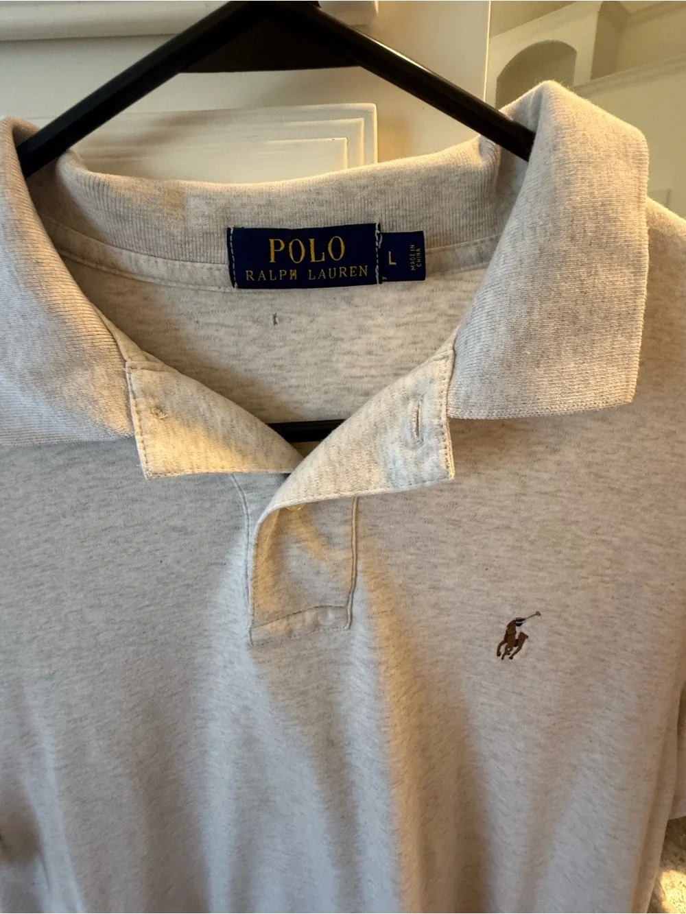 Polo by Ralph Lauren Men's Heather Light Gray Polo